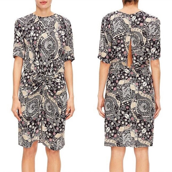 NEW NWT Isabel Marant Etoile Bardeny Dress In Black/Beige - Picture 1 of 14